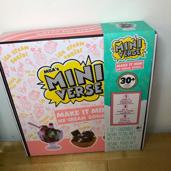 Mga Other - MGA's Mini Verse Make it Mini Ice Cream Social Set New in Box Gift